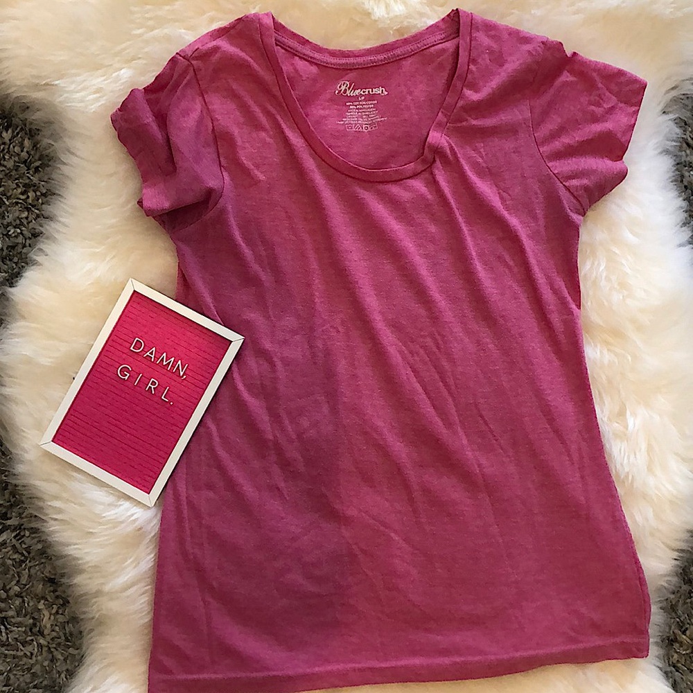 Vibrant Pink Short Sleeve Tee for Casual Comfort